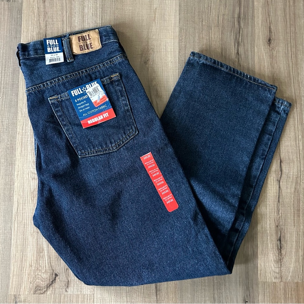 NWT Full Blue Regular Fit Straight Leg Jeans